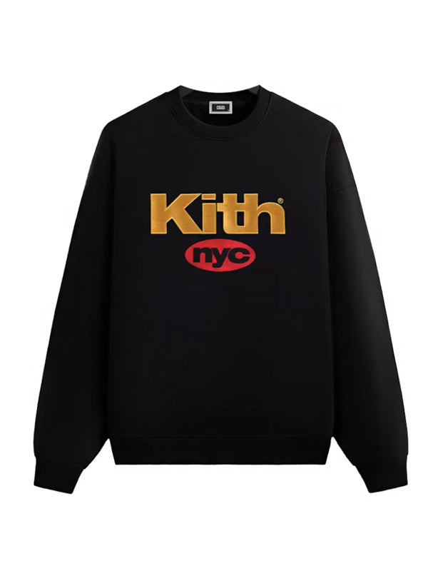 Kith NYC Nimbus Logo Nelson Crewneck Black