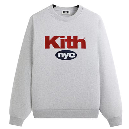 Kith NYC Nimbus Logo Nelson Crewneck Light Heather Grey