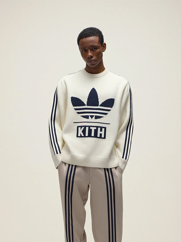 Kith x adidas Football Knit Sweater Chalk White