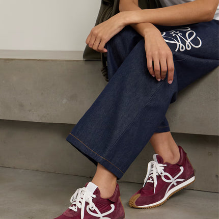 LOEWE Flow Runner Burgundy White