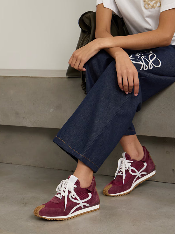 LOEWE Flow Runner Burgundy White