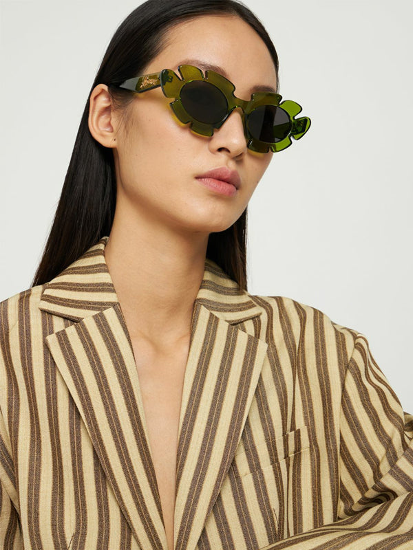 LOEWE Flower Sunglasses in injected Nylon Cactus Green