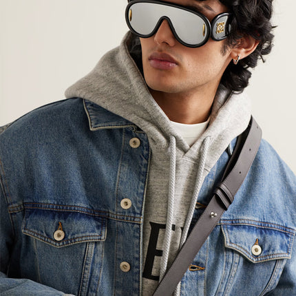 LOEWE Wave Mask Sunglasses Black