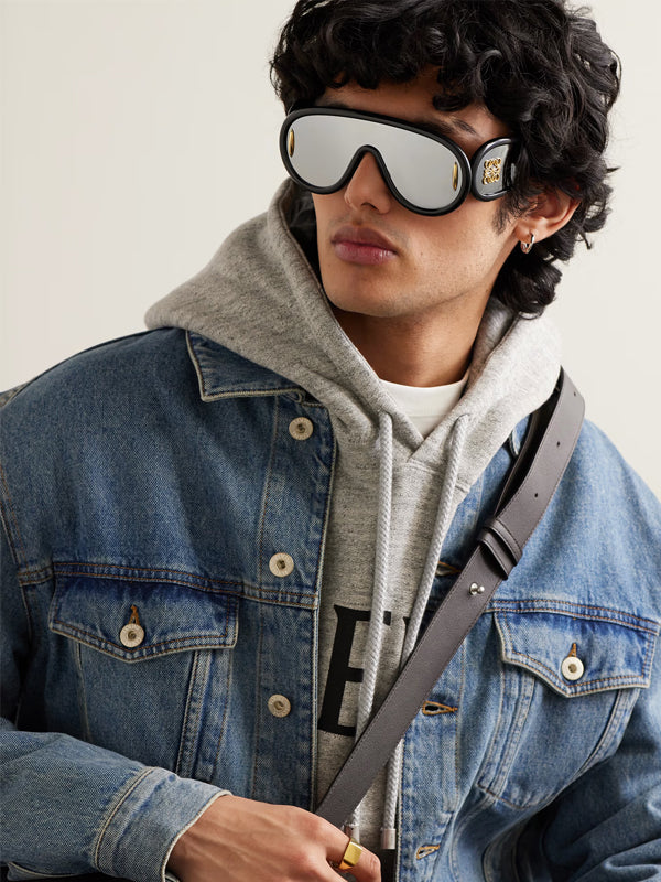 LOEWE Wave Mask Sunglasses Black