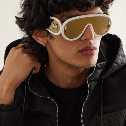 LOEWE Wave Mask Sunglasses Ivory