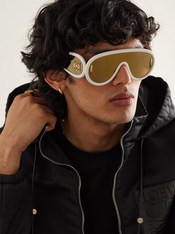 LOEWE Wave Mask Sunglasses Ivory