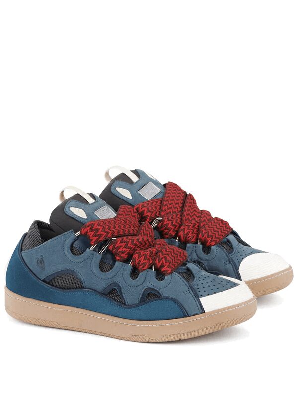 Lanvin Leather Curb Blue Grey