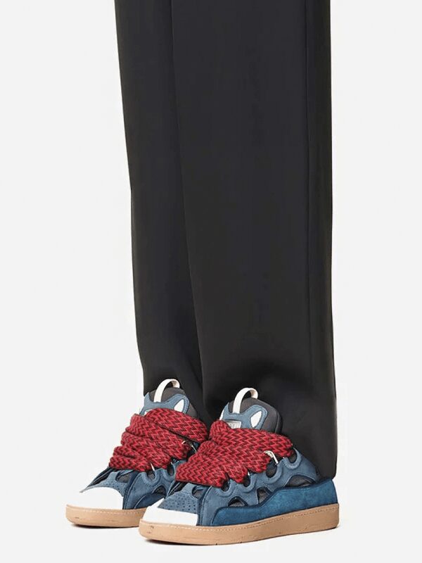 Lanvin Leather Curb Blue Grey