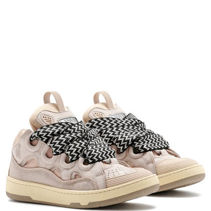 Lanvin Leather Curb Glitter Pale Pink Black White