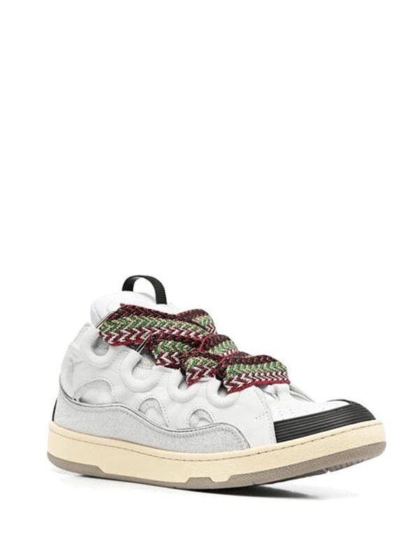 Lanvin Leather Curb White Grey Black