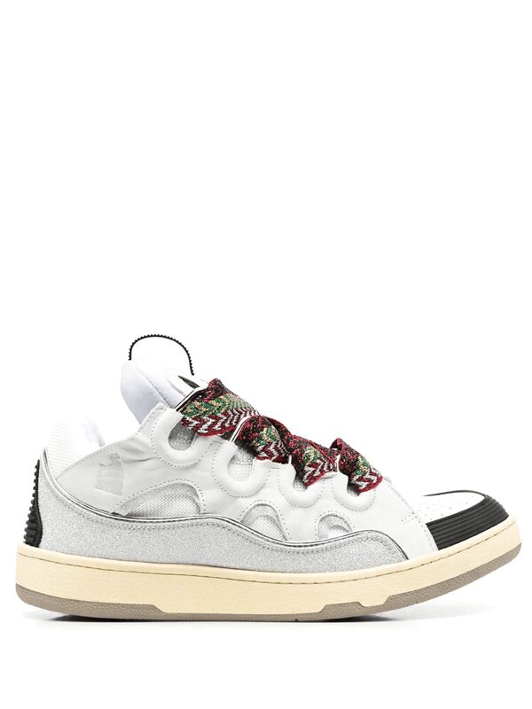 Lanvin Leather Curb White Grey Black