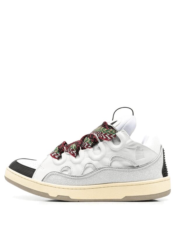 Lanvin Leather Curb White Grey Black