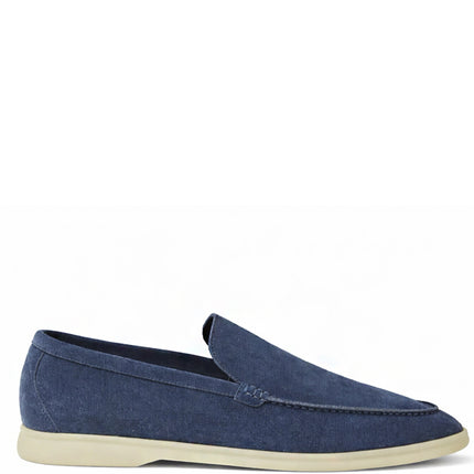 Loro Piana Mocassim Summer Walks Loafer Suede Navy Blue