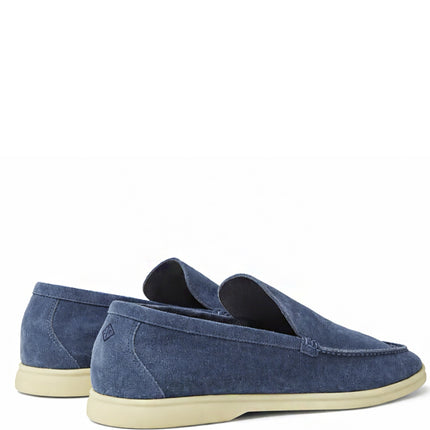 Loro Piana Mocassim Summer Walks Loafer Suede Navy Blue