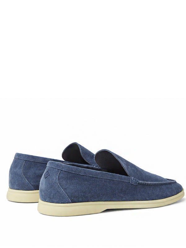 Loro Piana Mocassim Summer Walks Loafer Suede Navy Blue