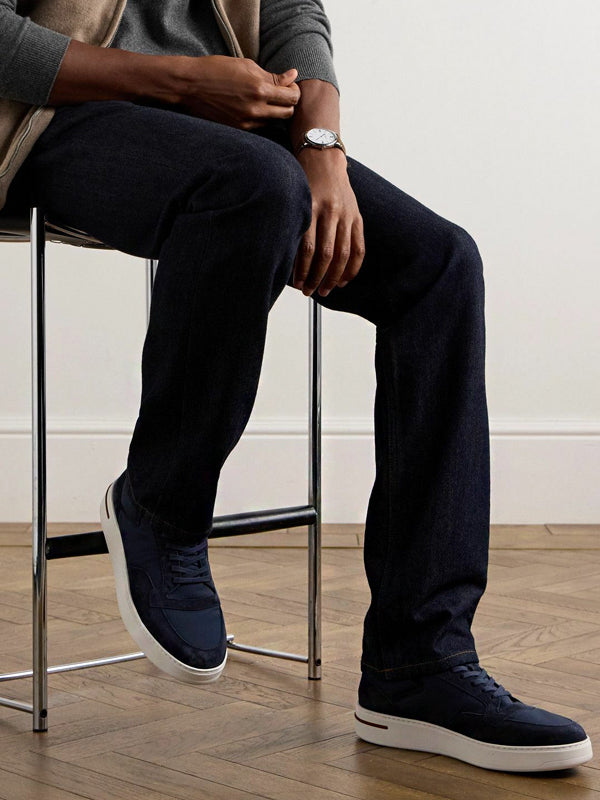 Loro Piana Newport Walk Sneaker Blue Navy