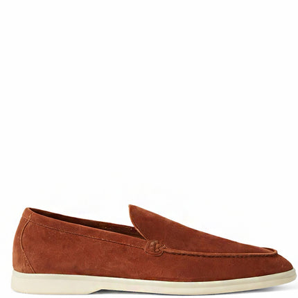 Loro Piana Summer Walk Loafer Suede Brown Whiskey