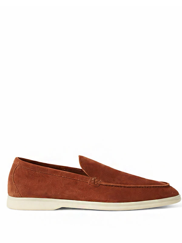 Loro Piana Summer Walk Loafer Suede Brown Whiskey