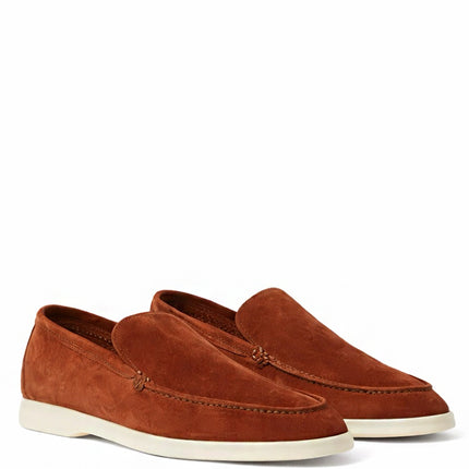 Loro Piana Summer Walk Loafer Suede Brown Whiskey
