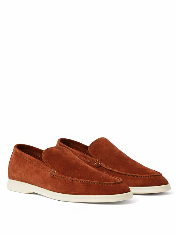 Loro Piana Summer Walk Loafer Suede Brown Whiskey