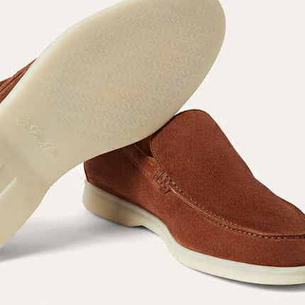 Loro Piana Summer Walk Loafer Suede Brown Whiskey
