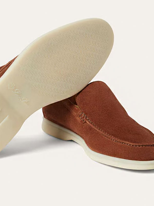Loro Piana Summer Walk Loafer Suede Brown Whiskey