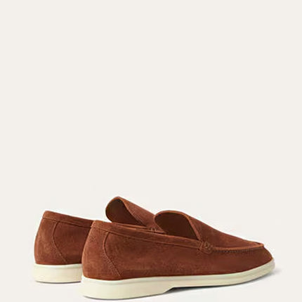 Loro Piana Summer Walk Loafer Suede Brown Whiskey