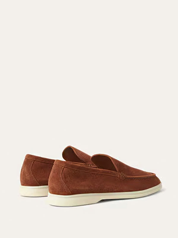 Loro Piana Summer Walk Loafer Suede Brown Whiskey