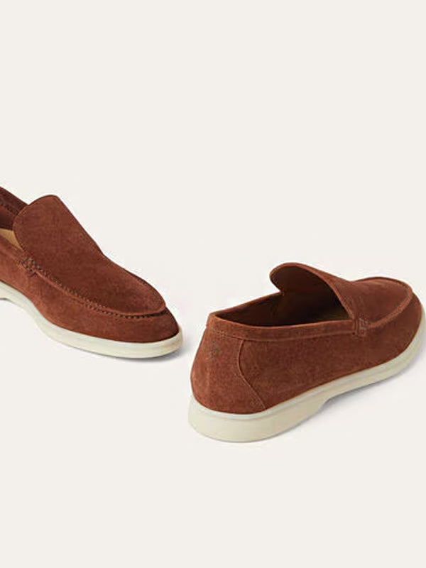 Loro Piana Summer Walk Loafer Suede Brown Whiskey