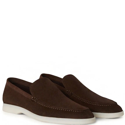 Loro Piana Summer Walk Loafer  Suede Chocolate