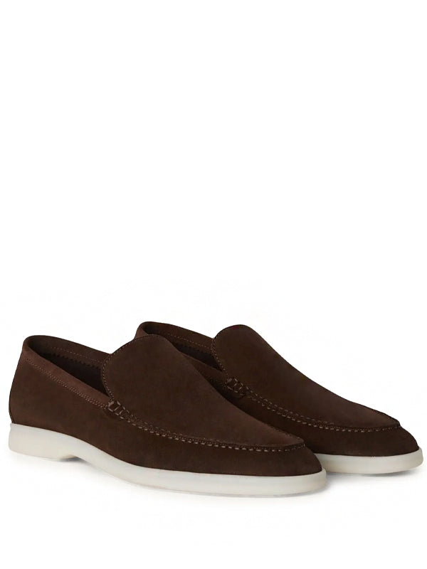 Loro Piana Summer Walk Loafer  Suede Chocolate