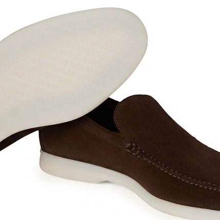 Loro Piana Summer Walk Loafer  Suede Chocolate