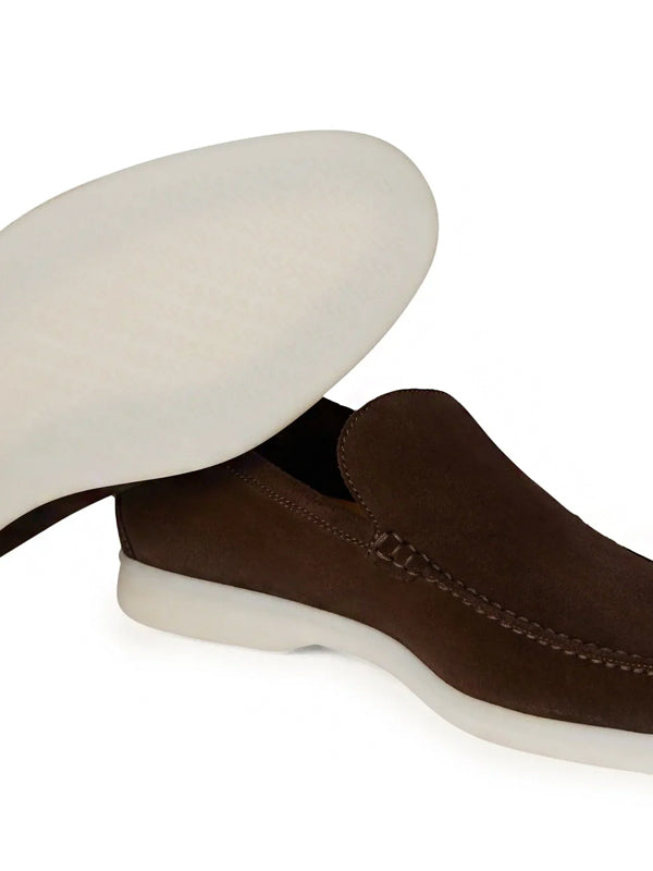Loro Piana Summer Walk Loafer  Suede Chocolate