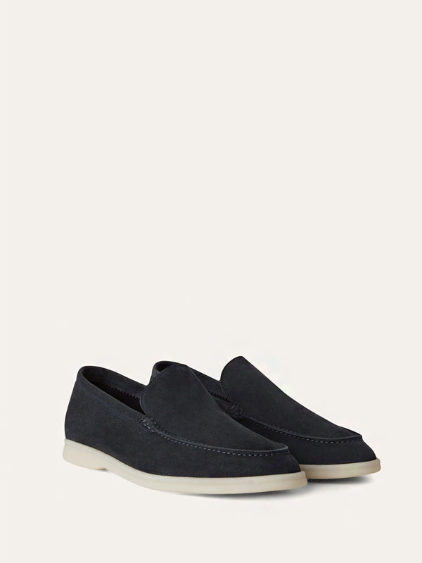 Loro Piana Summer Walk Loafer Suede Classic Blue