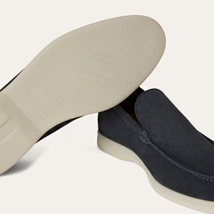Loro Piana Summer Walk Loafer Suede Classic Blue