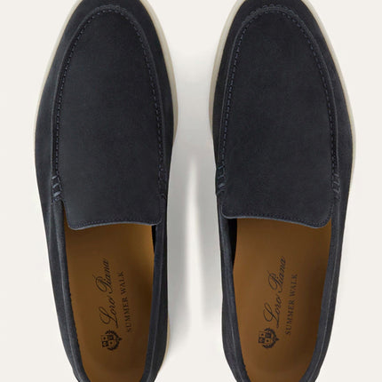 Loro Piana Summer Walk Loafer Suede Classic Blue