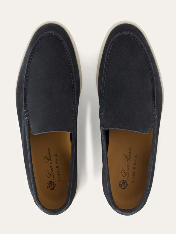 Loro Piana Summer Walk Loafer Suede Classic Blue