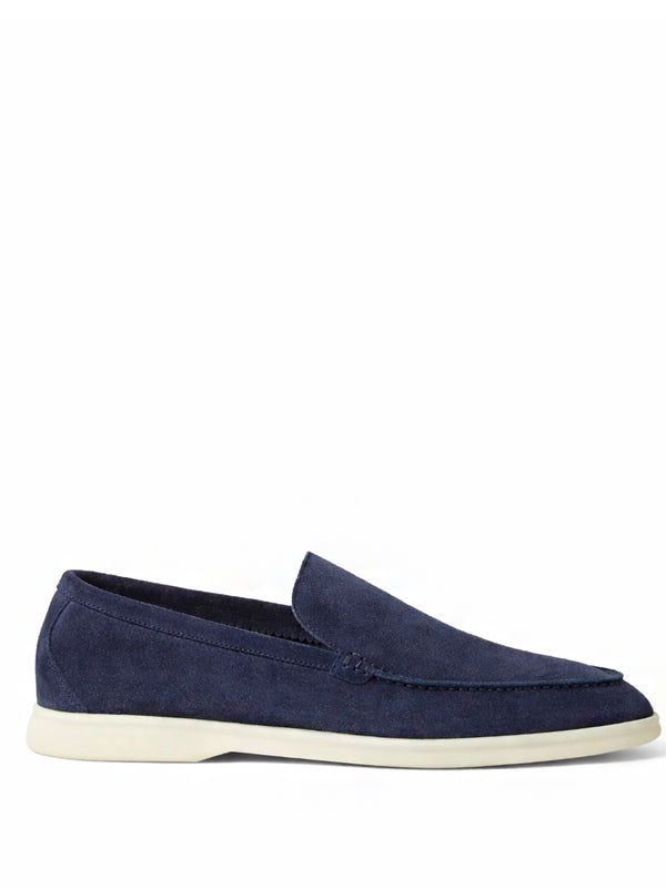 Loro Piana Summer Walk Loafer Suede Dark Deep Sea