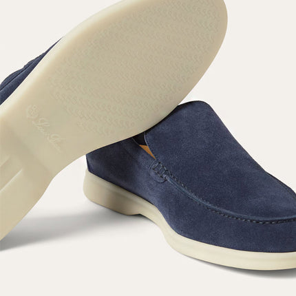 Loro Piana Summer Walk Loafer Suede Dark Deep Sea