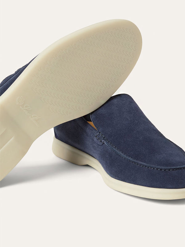Loro Piana Summer Walk Loafer Suede Dark Deep Sea