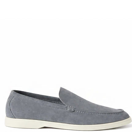 Loro Piana Summer Walk Loafer Suede Frozen Blue