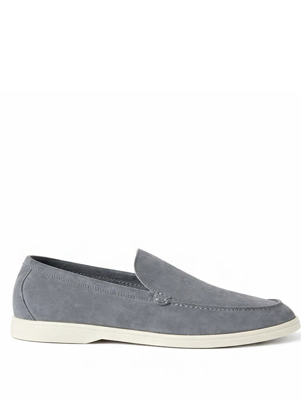 Loro Piana Summer Walk Loafer Suede Frozen Blue