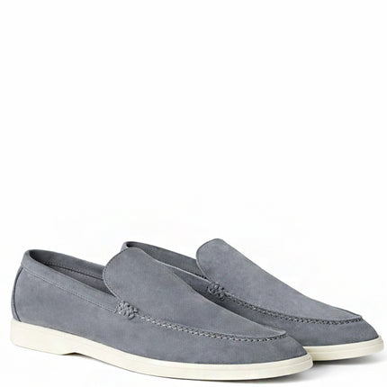 Loro Piana Summer Walk Loafer Suede Frozen Blue