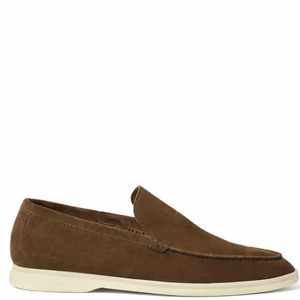 Loro Piana Summer Walk Loafer Suede Grey Moss