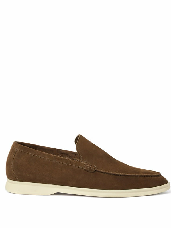 Loro Piana Summer Walk Loafer Suede Grey Moss