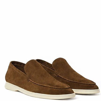 Loro Piana Summer Walk Loafer Suede Grey Moss