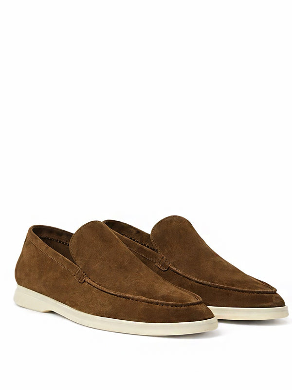 Loro Piana Summer Walk Loafer Suede Grey Moss