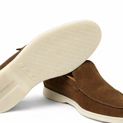 Loro Piana Summer Walk Loafer Suede Grey Moss