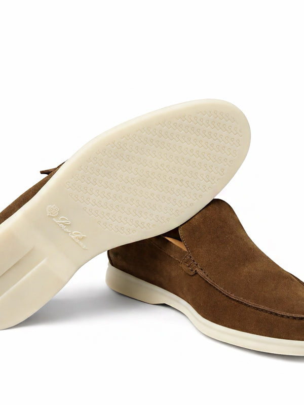 Loro Piana Summer Walk Loafer Suede Grey Moss