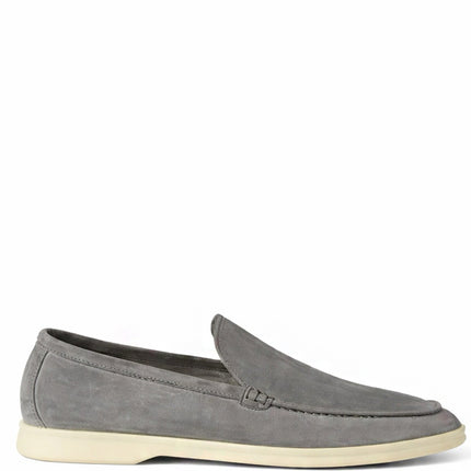 Loro Piana Summer Walk Loafer Suede Gull Gray